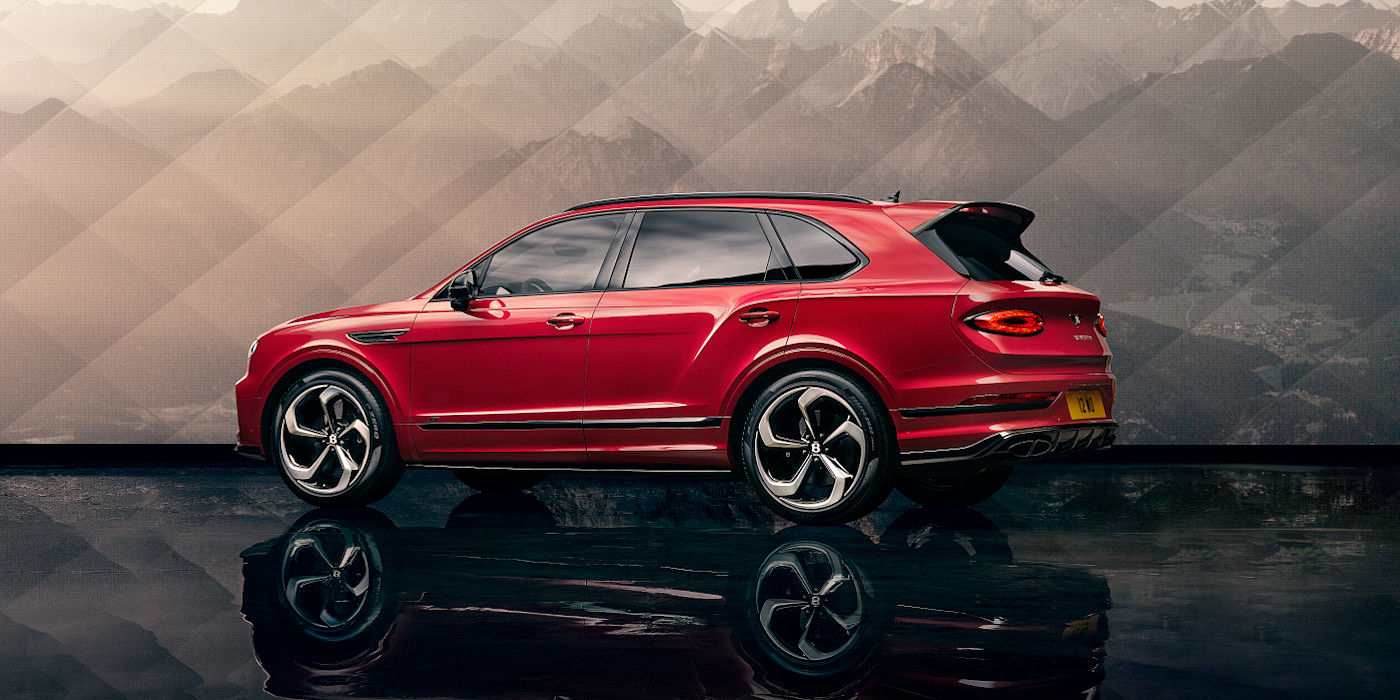 Bentley Bentayga S in Candy Red, featuring Blackline Specification.