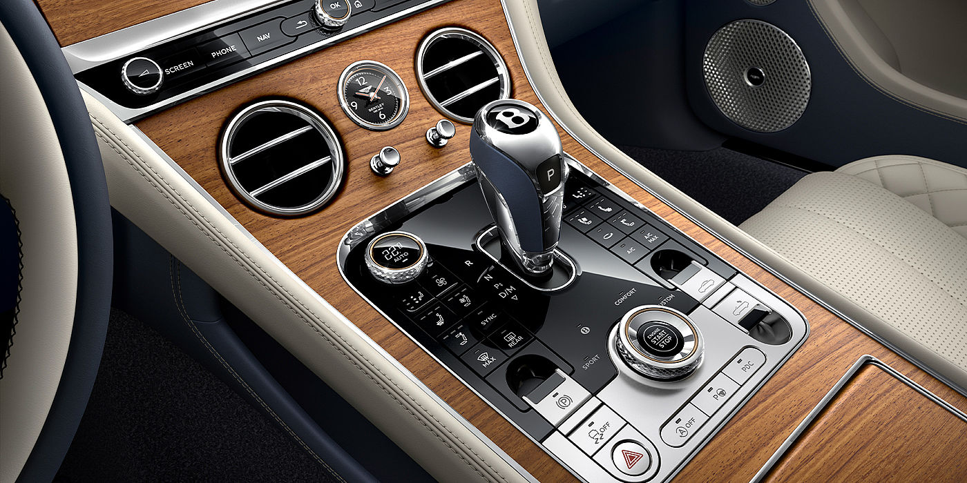 Bentley Hatfield Bentley Continental GTC Azure convertible front interior console detail